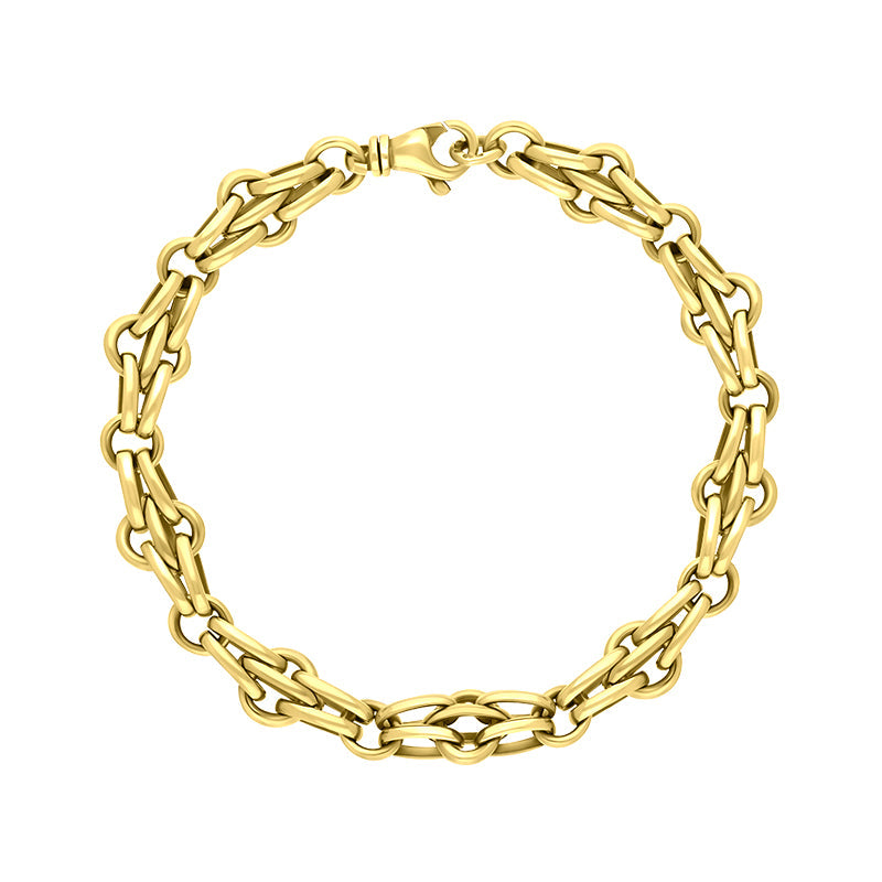 9ct Yellow Gold Multi Link Cable Chain Bracelet