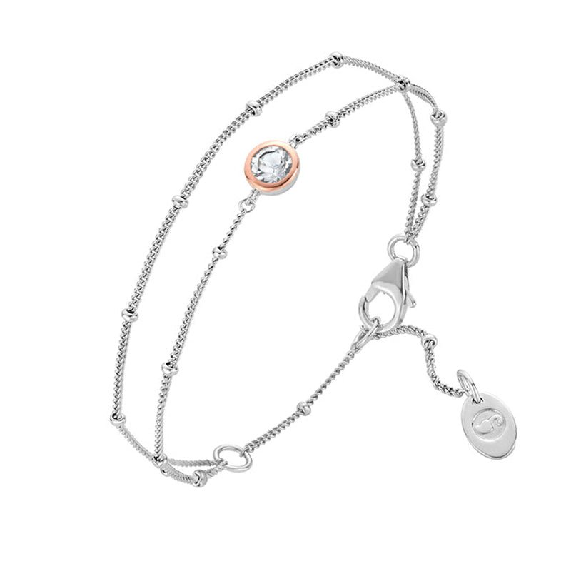 Clogau Celebration Sterling Silver Double Chain Bracelet