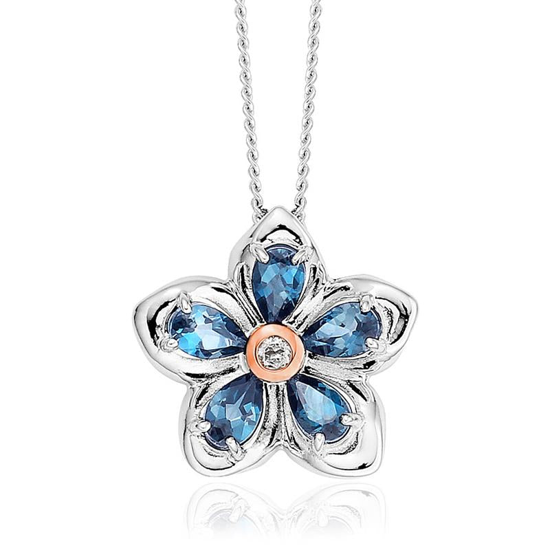 Clogau Forget Me Not Pendant Necklace