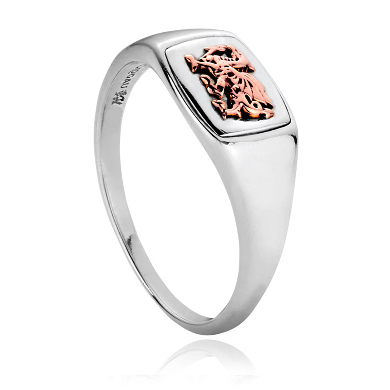 Clogau Welsh Dragon Sterling Silver Signet Ring