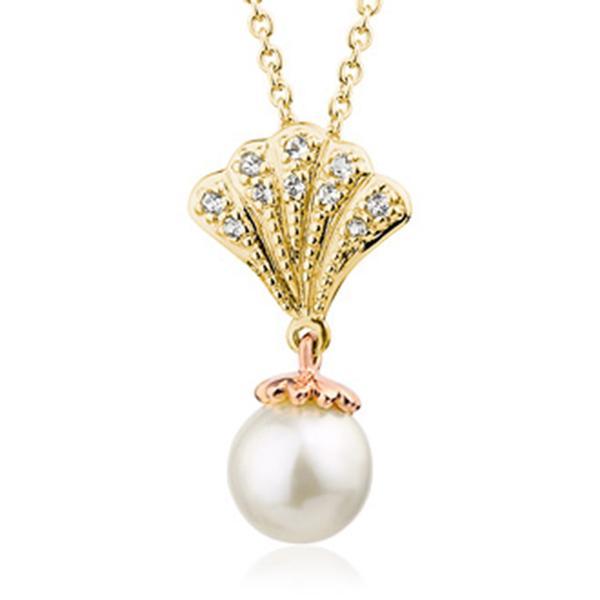 Clogau Windsor 9ct Gold White Topaz Pearl Necklace D