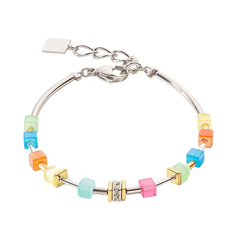 Coeur De Lion GeoCUBE Multicolour Delicate Spring Bracelet