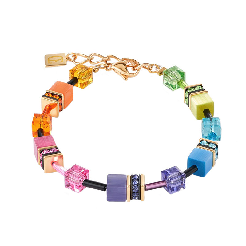 Coeur De Lion GeoCUBE Multicolour Rainbow Bracelet