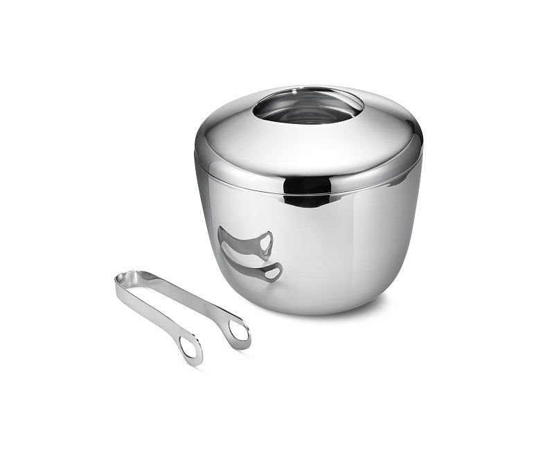 Georg Jensen Sky Stainless Steel Ice Bucket and Tongs