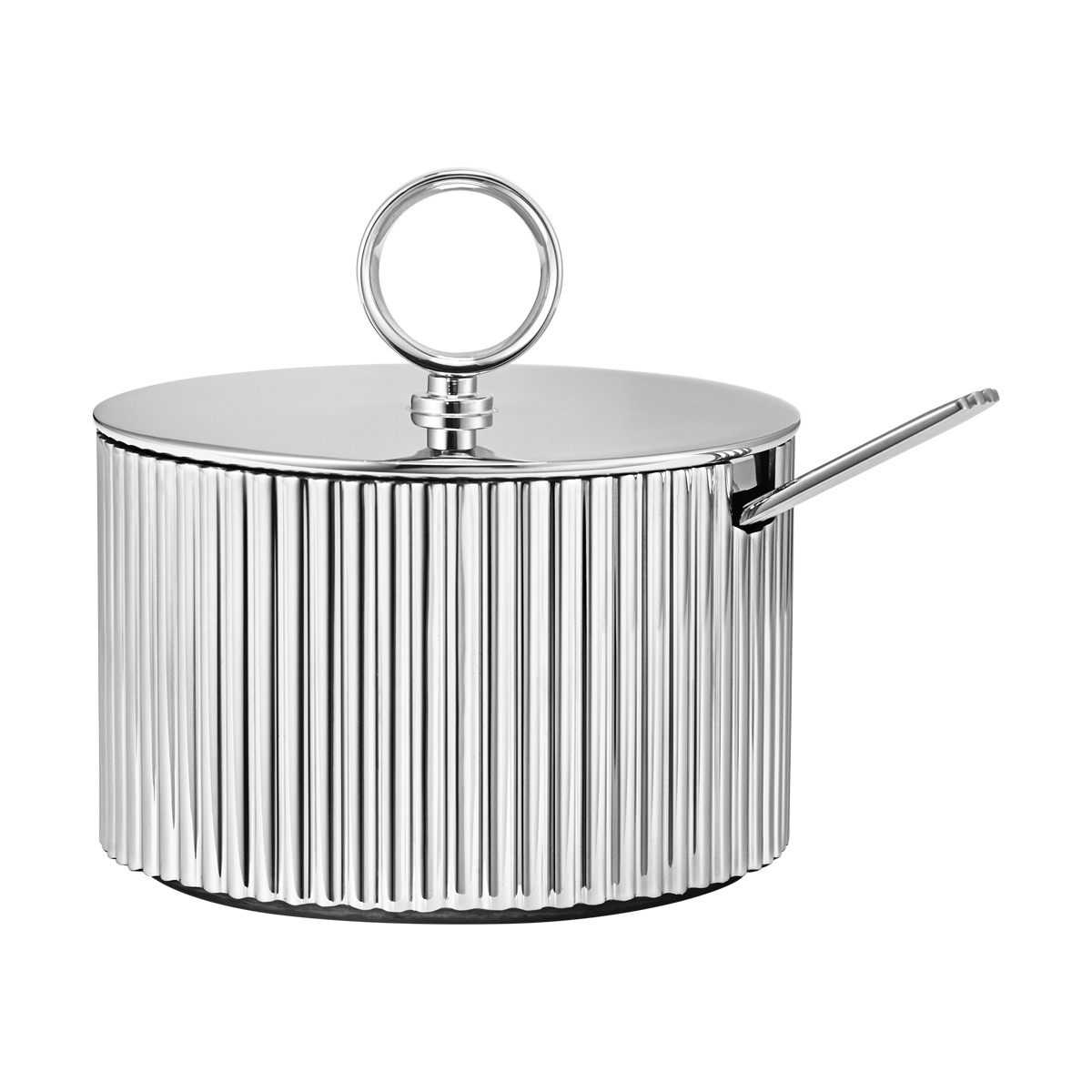 Georg Jensen Bernadotte Stainless Steel Sugar Bowl (Includes Spoon)