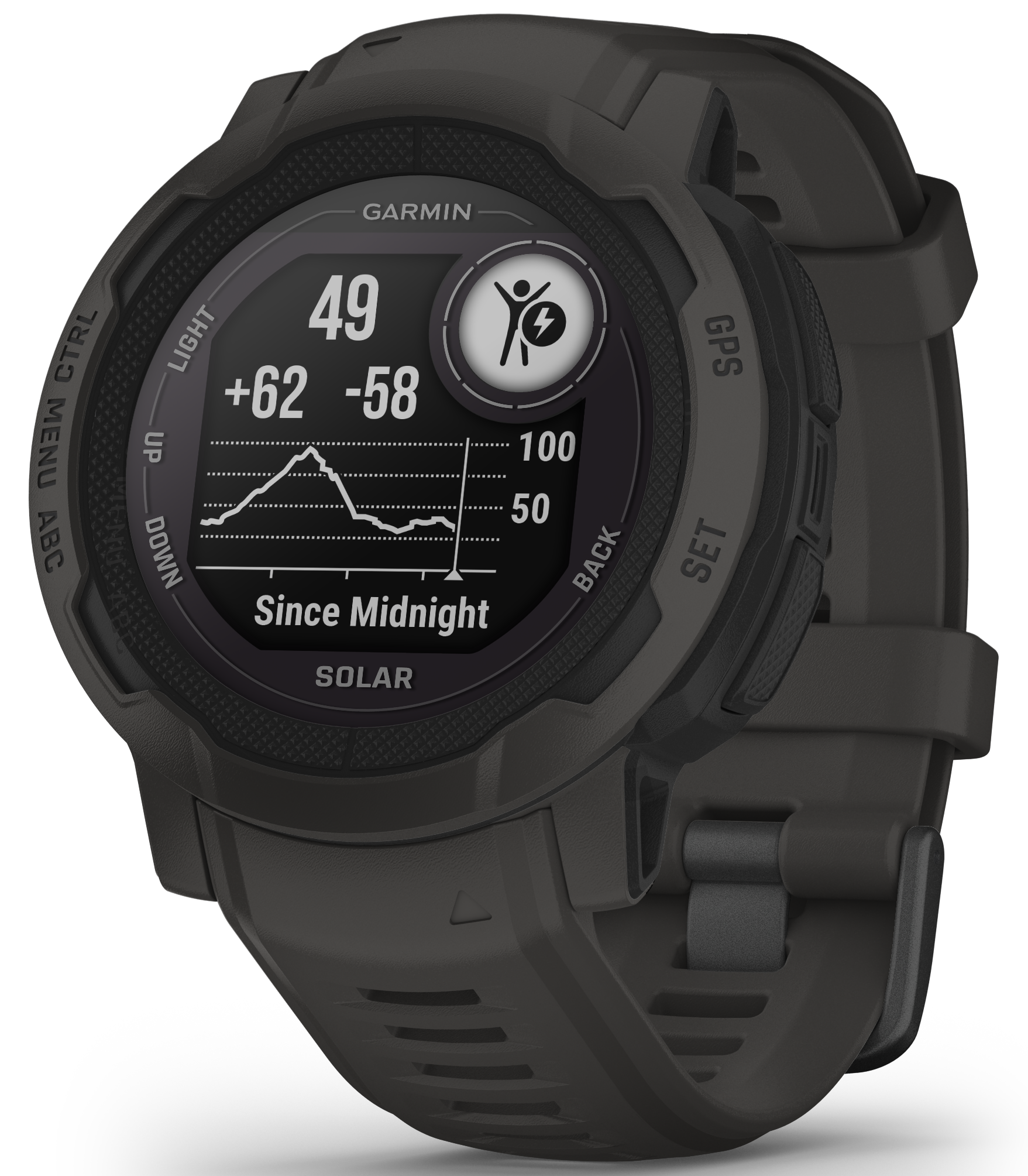 Garmin Watch Instinct 2 Solar GPS Graphite Smartwatch