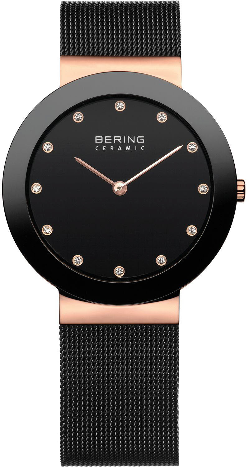 Bering Watch Ceramic Black Mesh Ladies