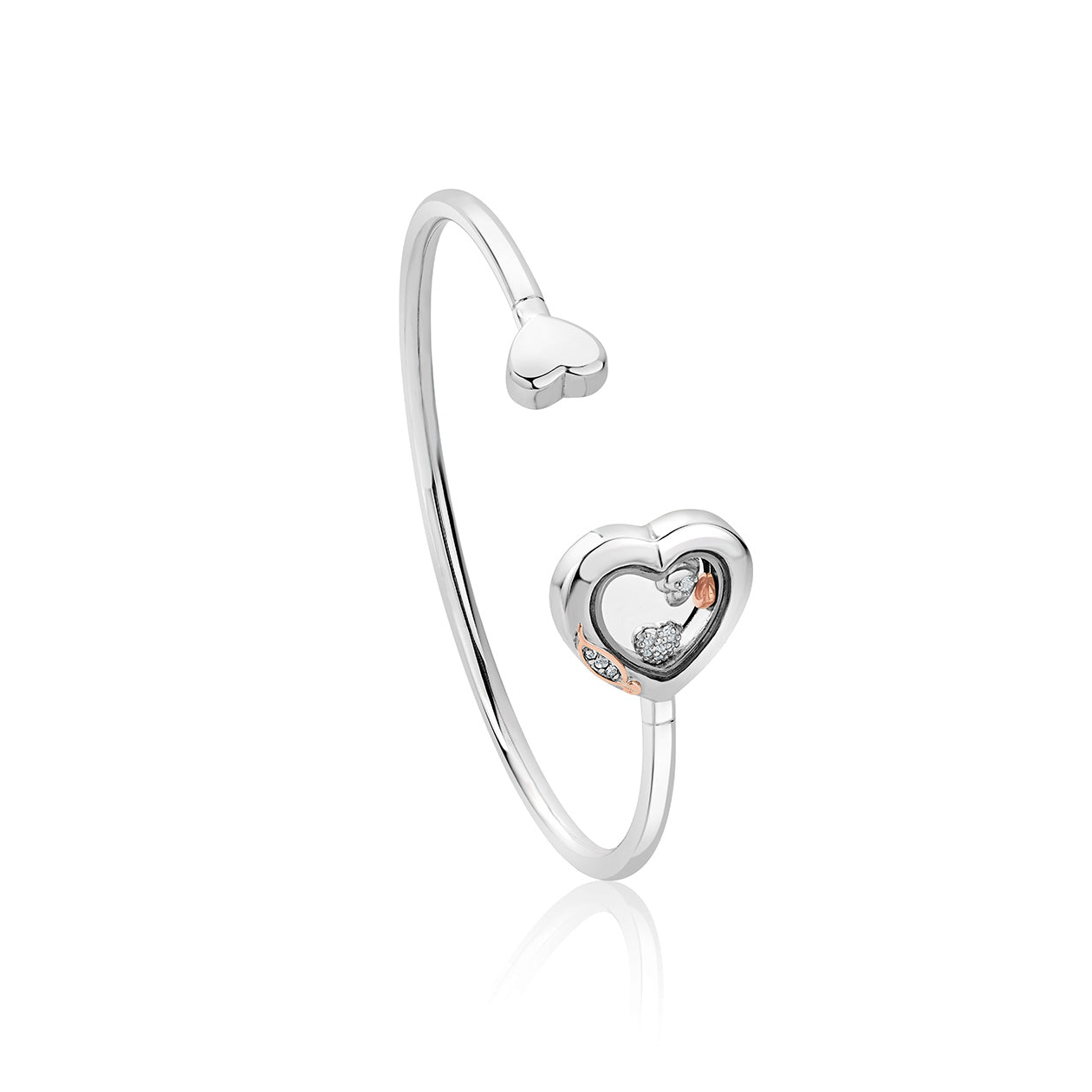 Clogau Inner Charm Past Present Future Sterling Silver Bangle D