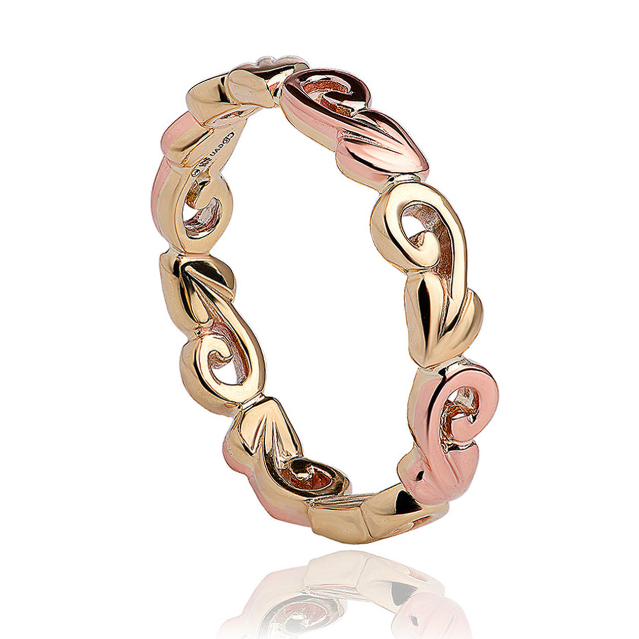 Clogau Tree Of Life Yellow and Rose Gold Ring