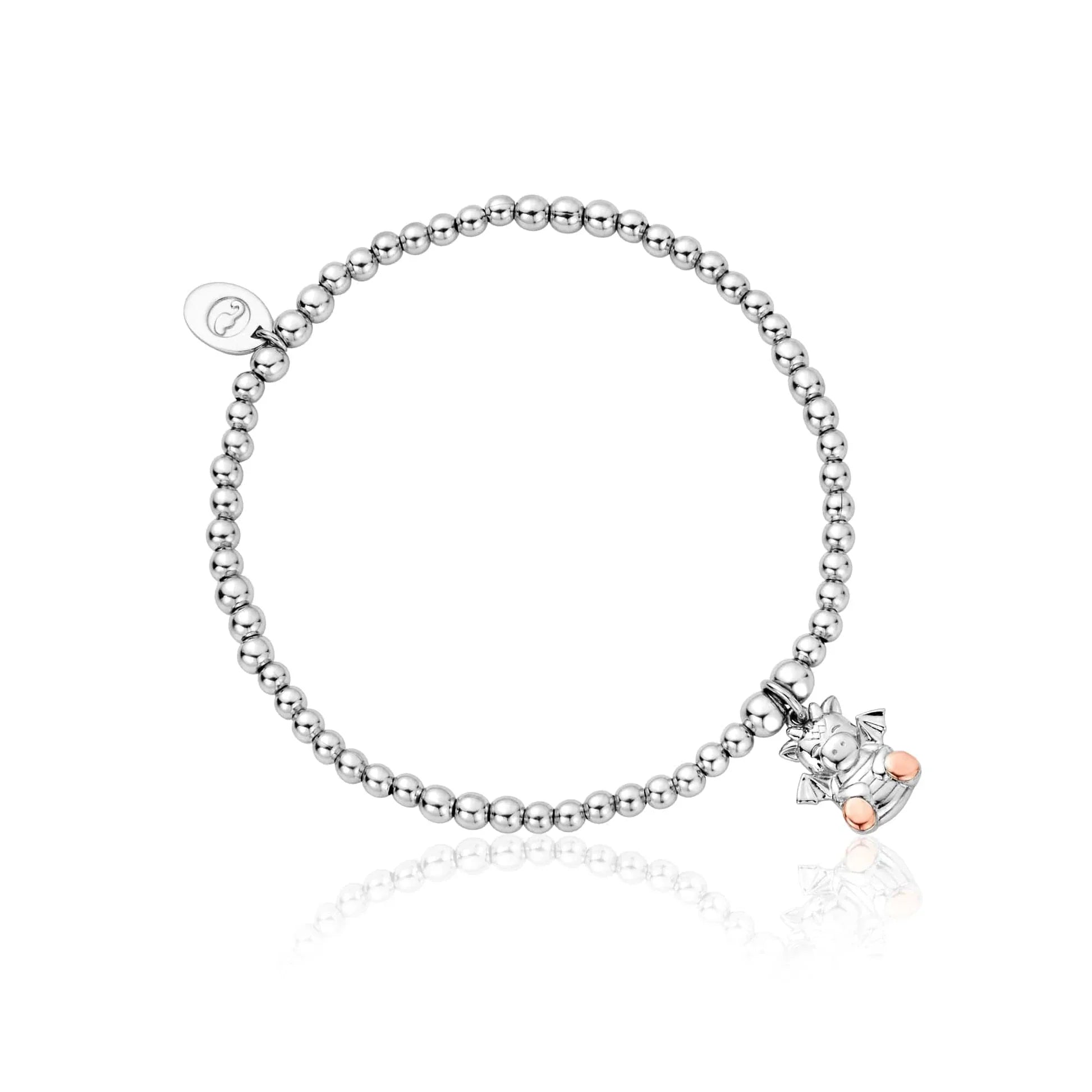 Clogau Clogau Ciwt Dragon Affinity Sterling Silver Bead Bracelet