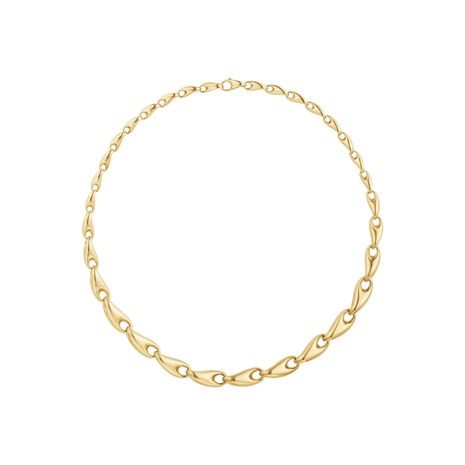 Georg Jensen Reflect 18ct Yellow Gold Graduated Link Necklace