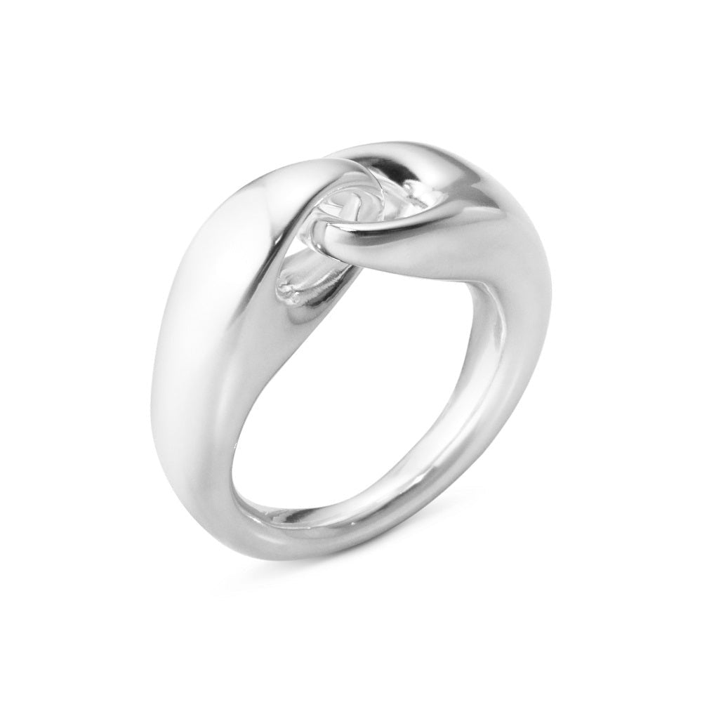 Georg Jensen Reflect Sterling Silver Graduated Link Wide Ring