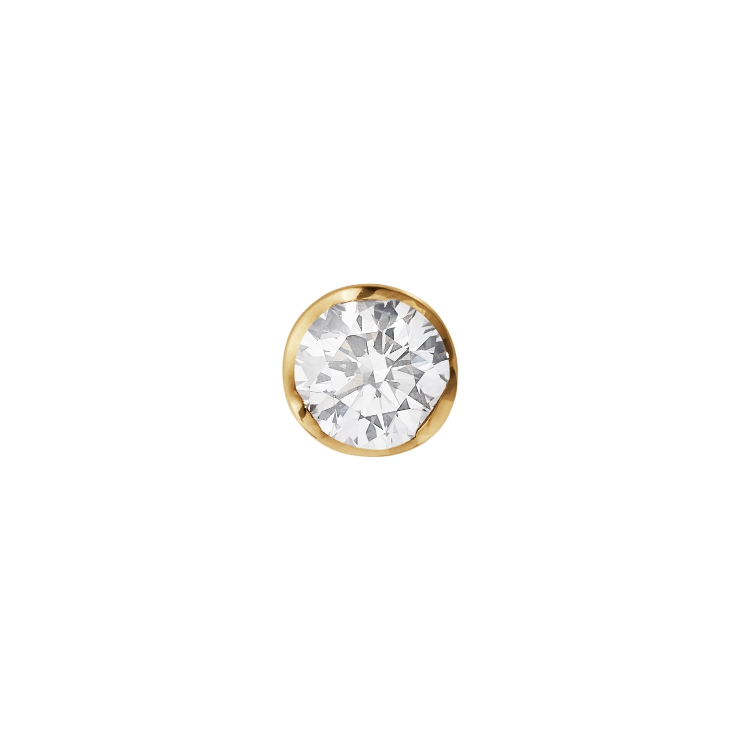 Georg Jensen Signature 18ct Yellow Gold 0.20ct Diamond Stud Earring Single Piece