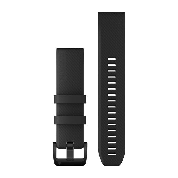 Garmin Watch Band QuickFit 22 Black With Black Stainless Steel Hardware