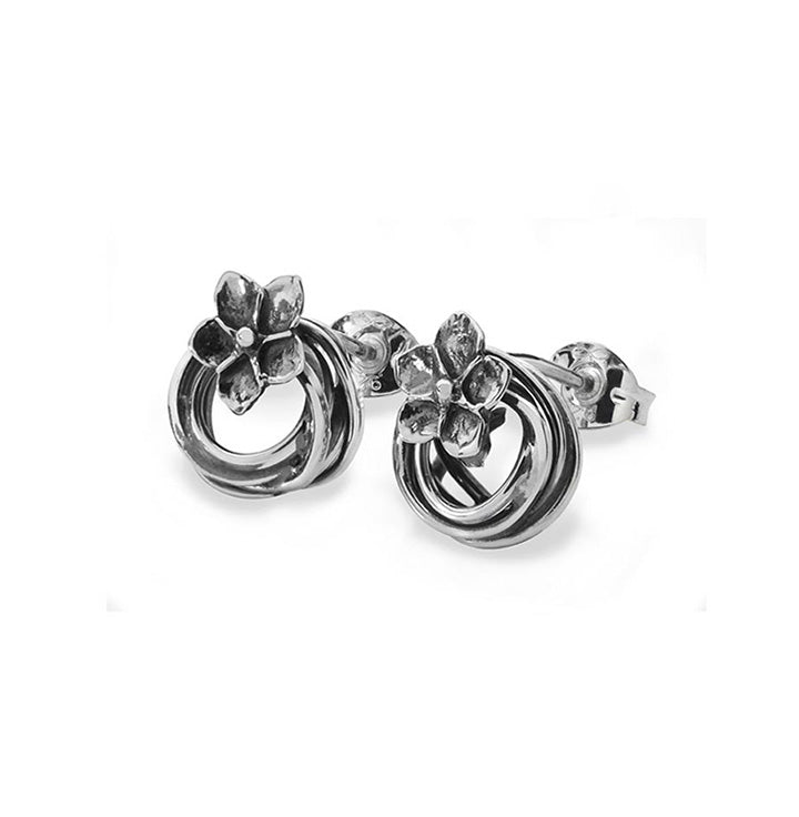 Linda Macdonald Entwined Sterling Silver Stud Earrings