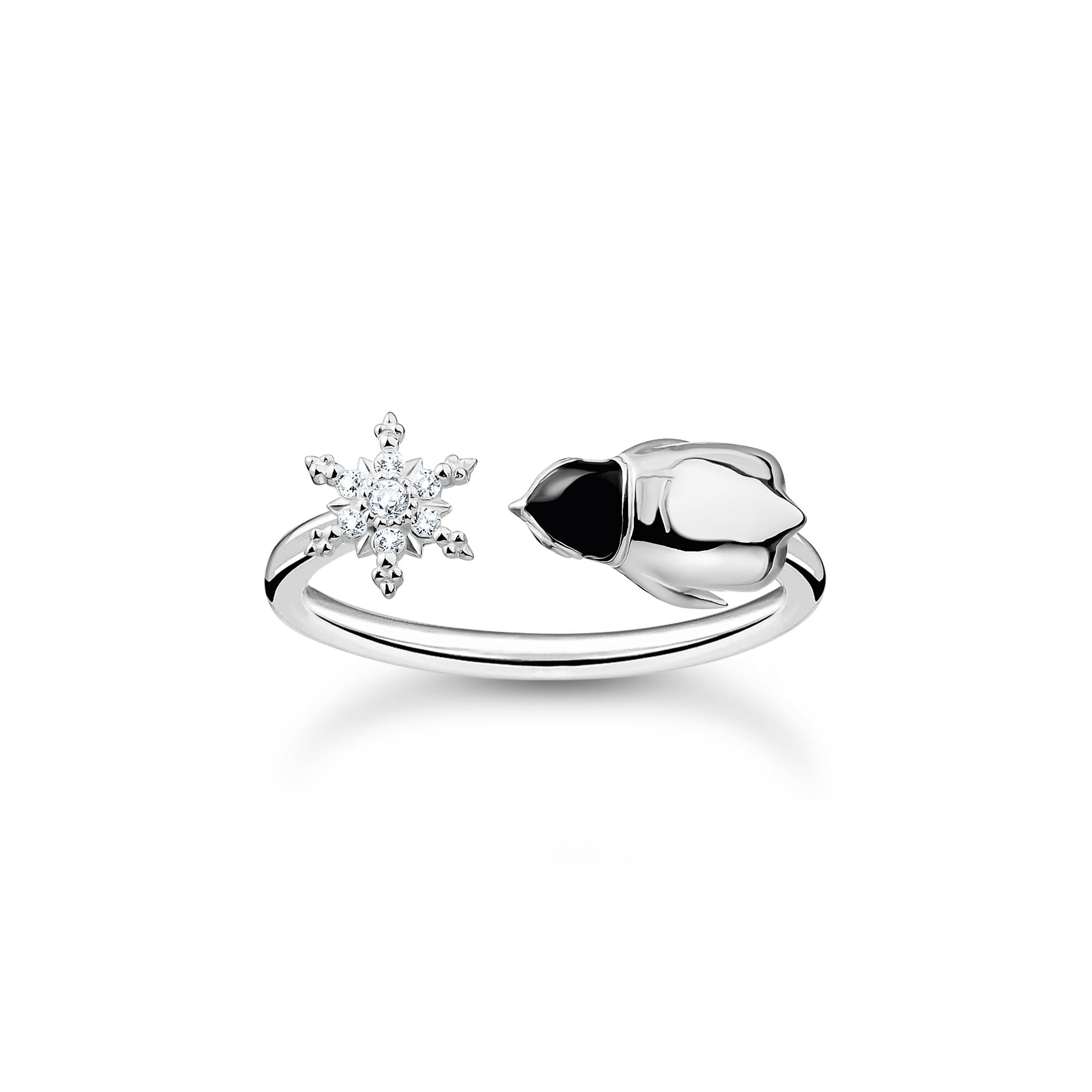 Thomas Sabo Charm Club Sterling Silver Snowflakes and Penguin Ring D