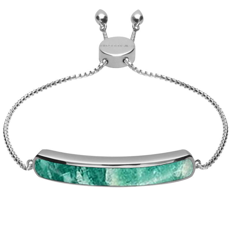 Sterling Silver Amazonite Lineaire Long Bracelet