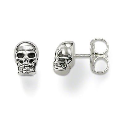 Thomas Sabo Rebel at Heart Sterling Silver Skull Stud Earrings