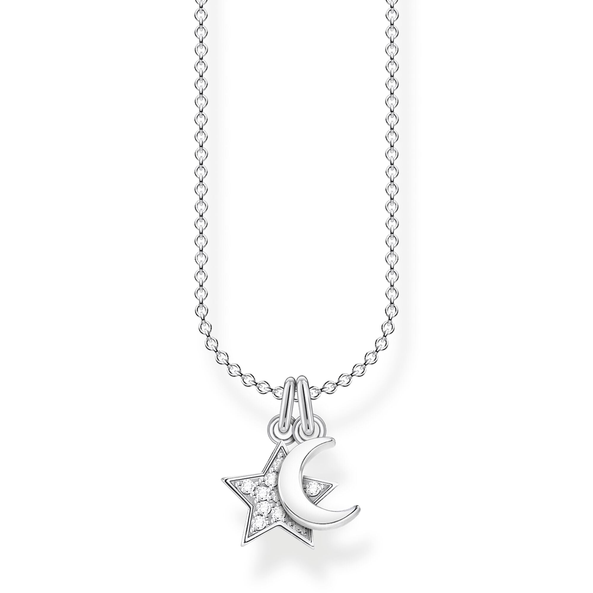 Thomas Sabo Charm Club Sterling Silver Star Moon Necklace