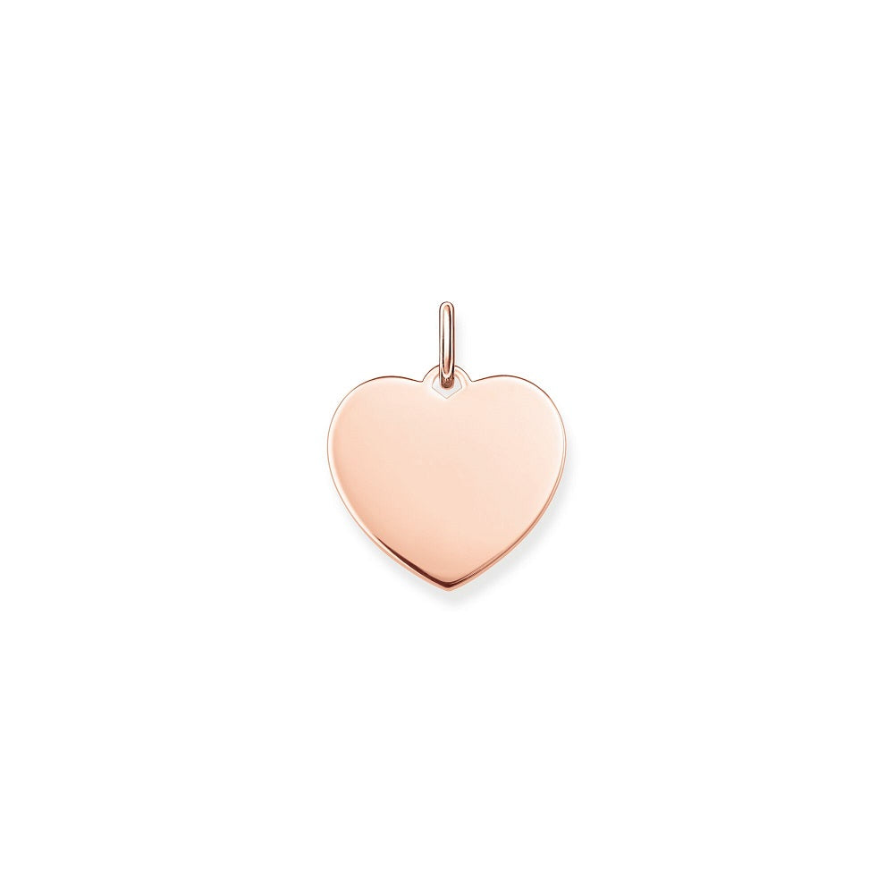 Thomas Sabo Sterling Silver Rose Gold Plated Large Heart Pendant