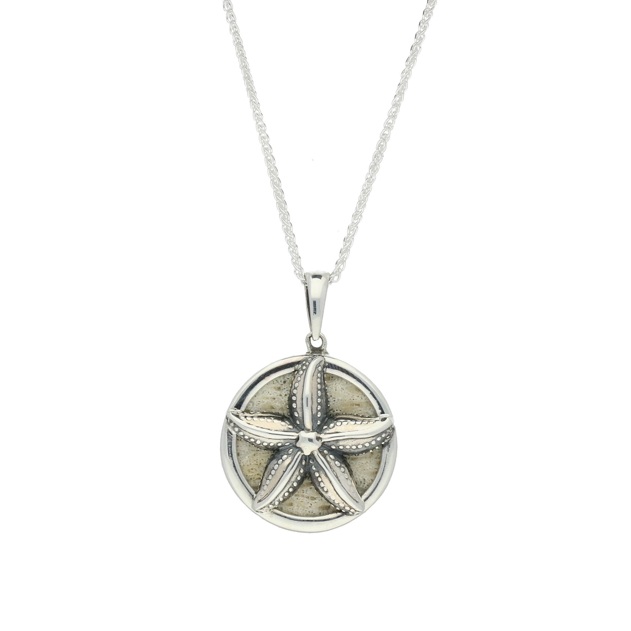 Sterling Silver Coquina Starfish Necklace