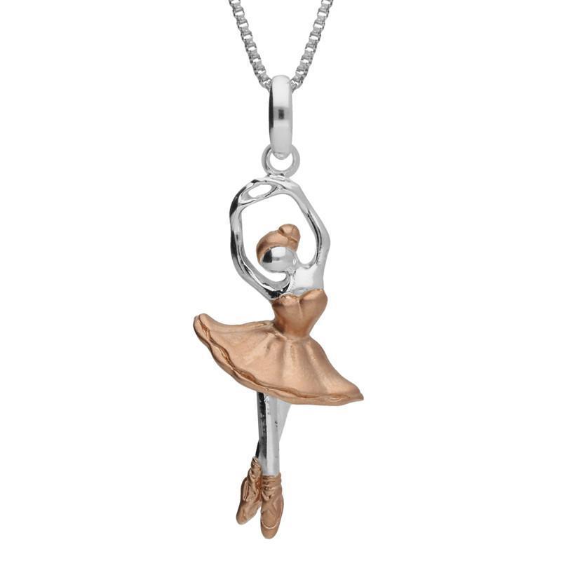 Rose Gold Plated Sterling Silver Plated Ballerina Necklace