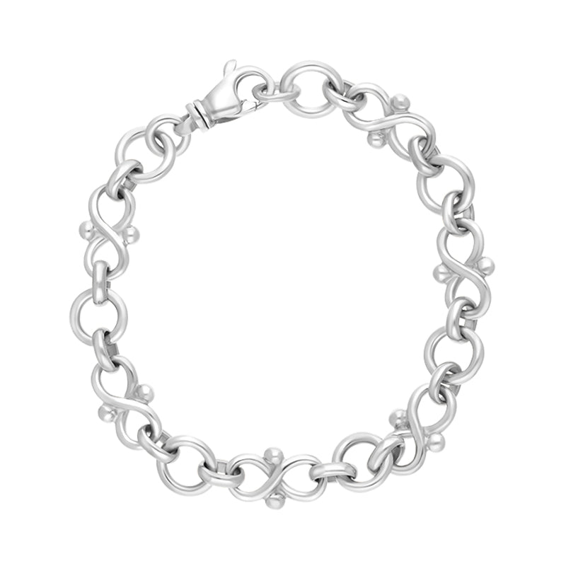 Sterling Silver Infinity Link Handmade Bracelet