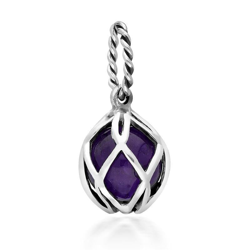 Sterling Silver Amethyst Emma Stothard Silver Darling 8mm Float Charm