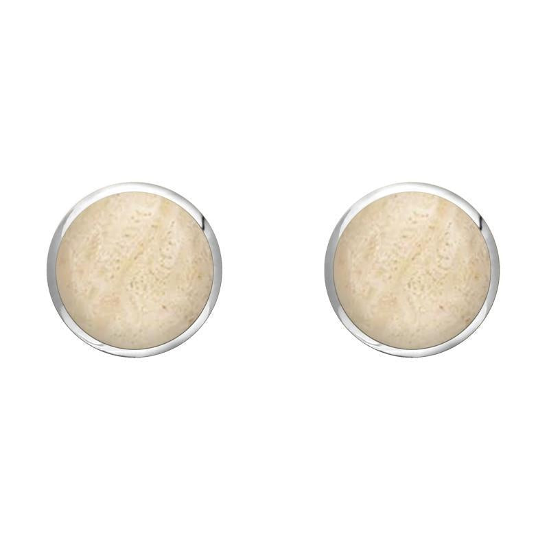 Sterling Silver Coquina 6mm Classic Medium Round Stud Earrings