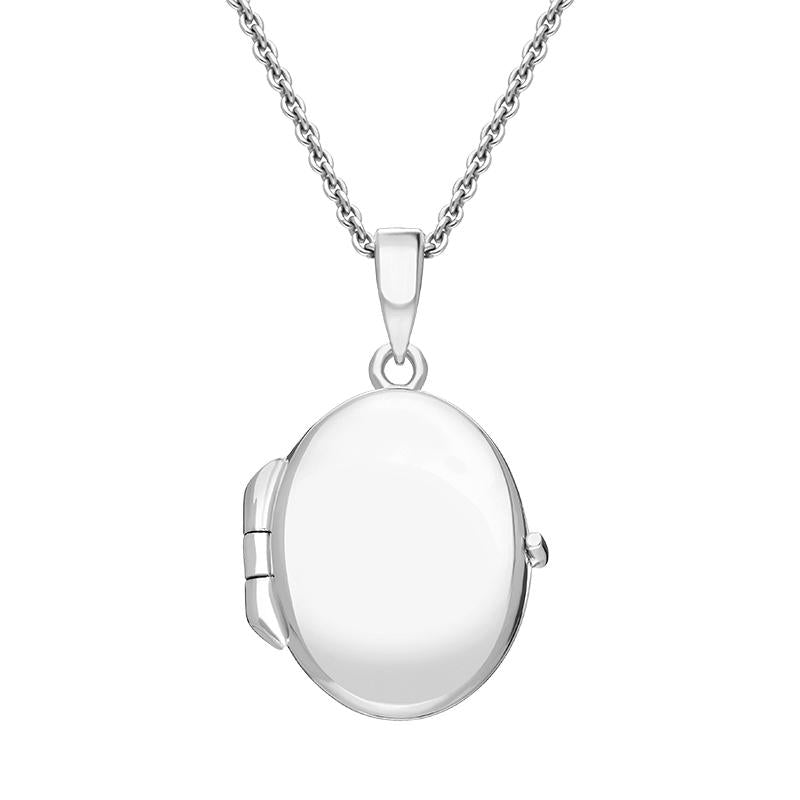 Sterling Silver Oval Keepsake Locket