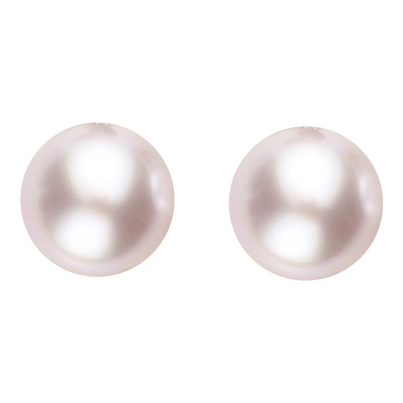 Sterling Silver 8mm Pink Freshwater Pearl Stud Earrings