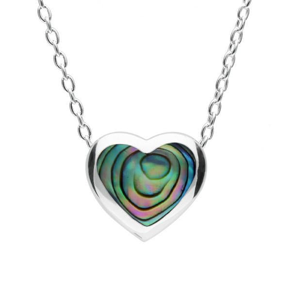 Sterling Silver Abalone Heart Necklace