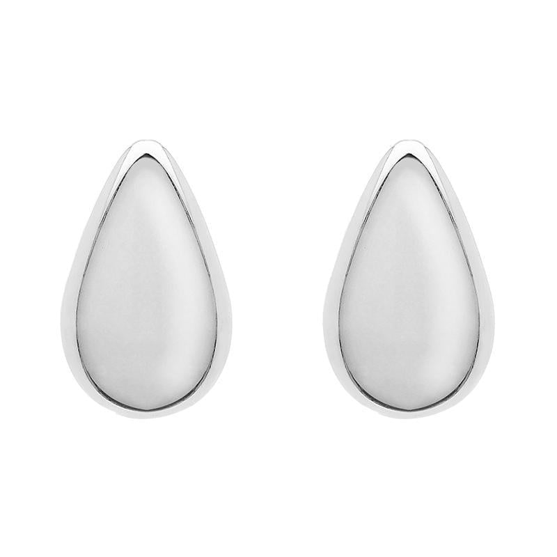 Sterling Silver Bauxite Small Teardrop Stud Earrings
