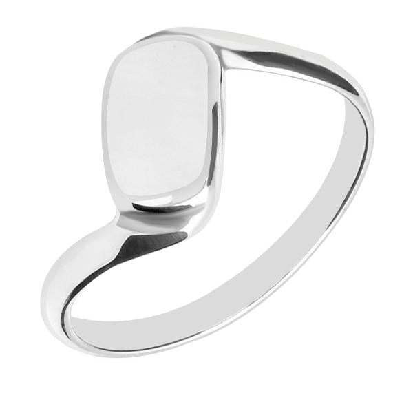 Sterling Silver Bauxite Oblong Twist Shank Ring