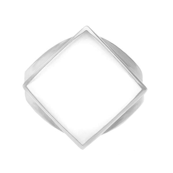 Sterling Silver Bauxite Small Rhombus Ring