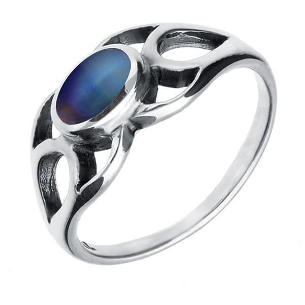 Sterling Silver Moonstone Lattice Ring