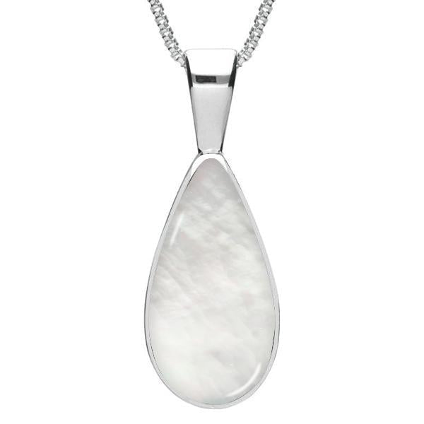 Sterling Silver Mother of Pearl Classic Teardrop Necklace