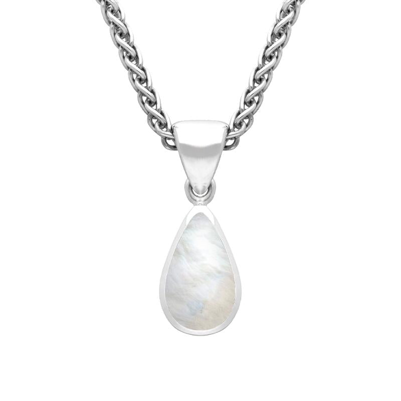 Sterling Silver Mother of Pearl Dinky Pear Necklace