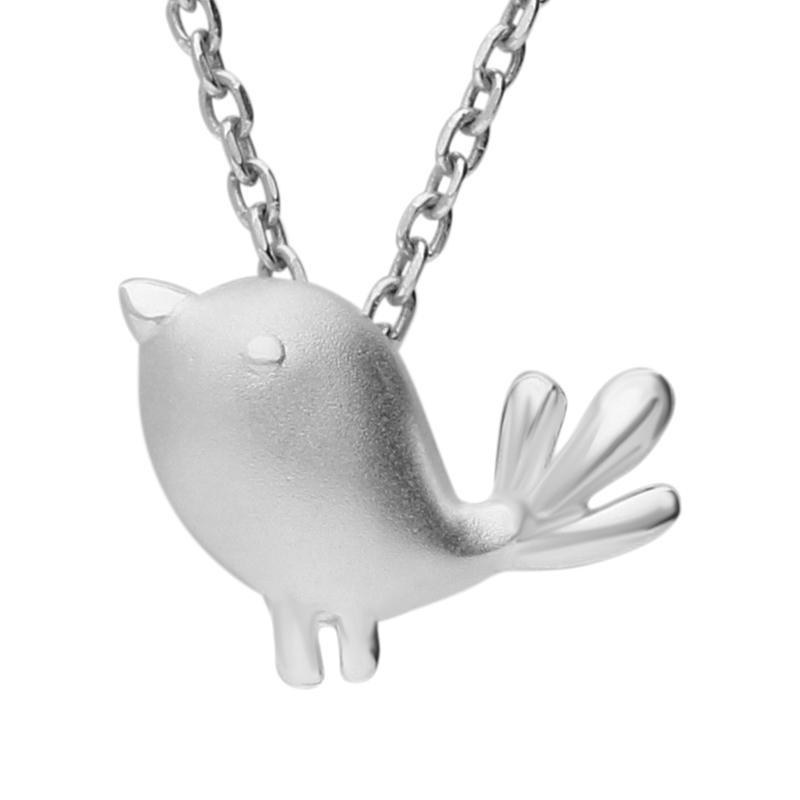 Sterling Silver Small Robin Necklace