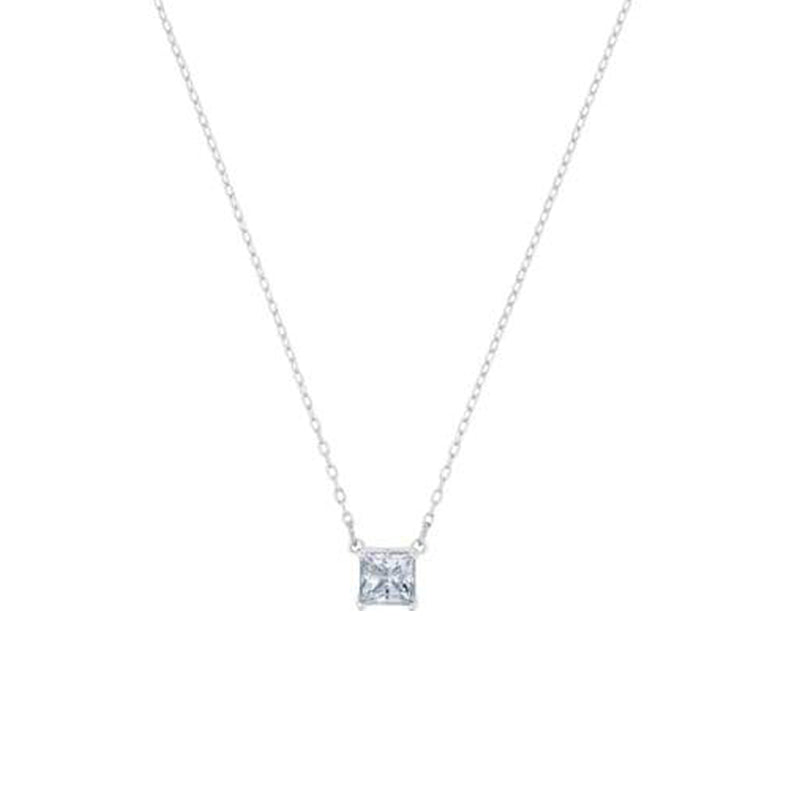 Swarovski Attract Rhodium Plated Square Necklace