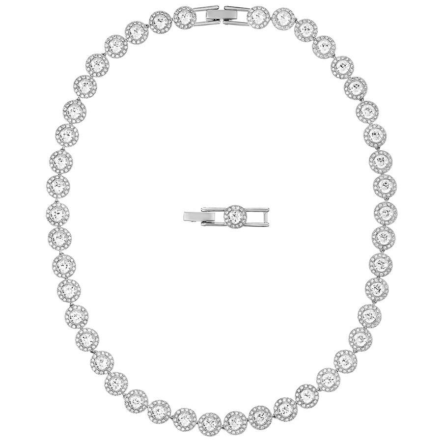 Swarovski Angelic Rhodium White Crystal Necklace D