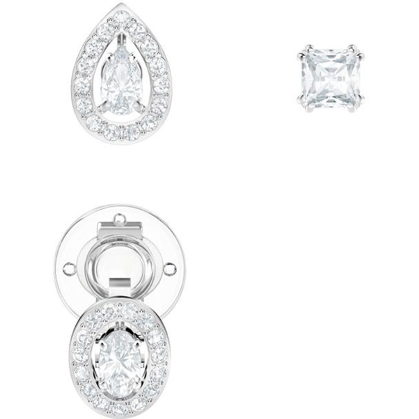 Swarovski Attract Rhodium Pierced Earrings D