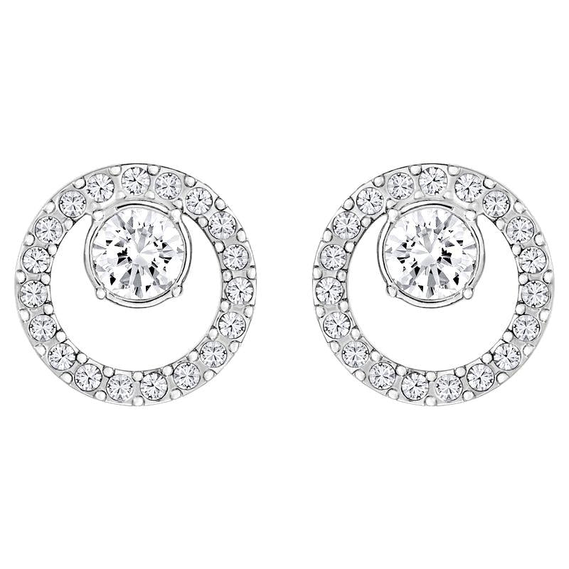 Swarovski Creativity Circle White Rhodium Plated Earrings