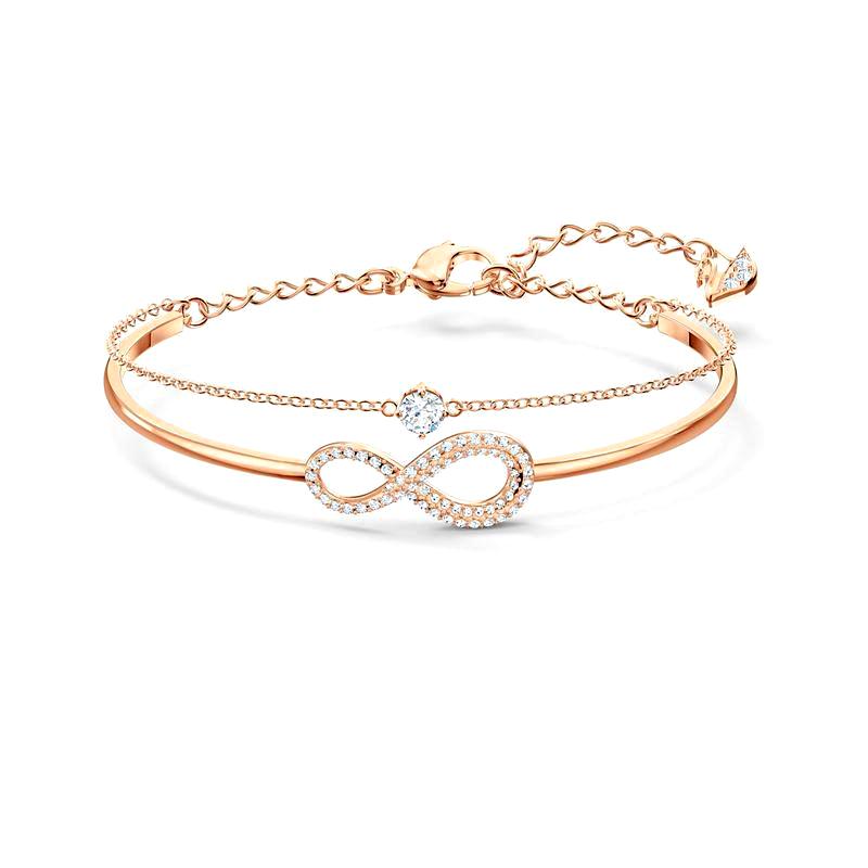 Swarovski Infinity Crystal Rose Gold Plated Bangle