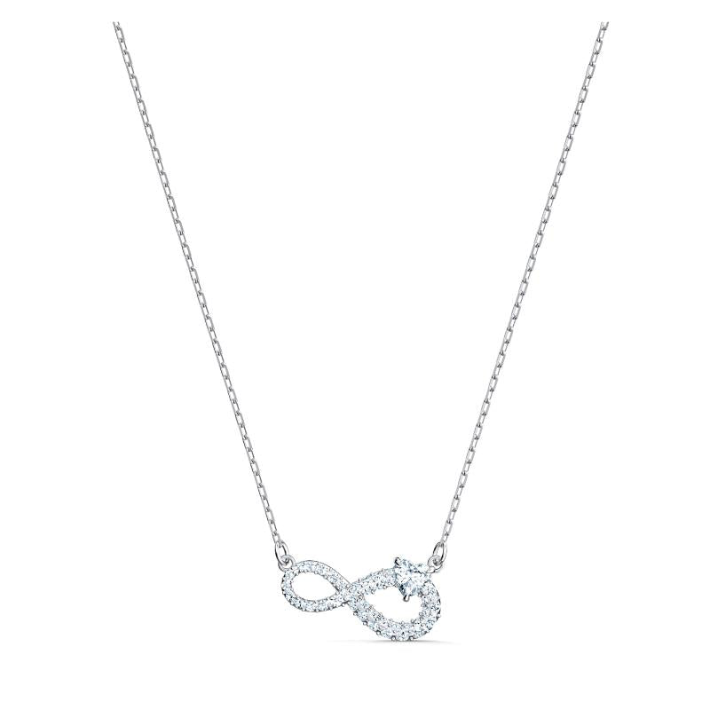 Swarovski Infinity Crystal White Rhodium Plated Necklace