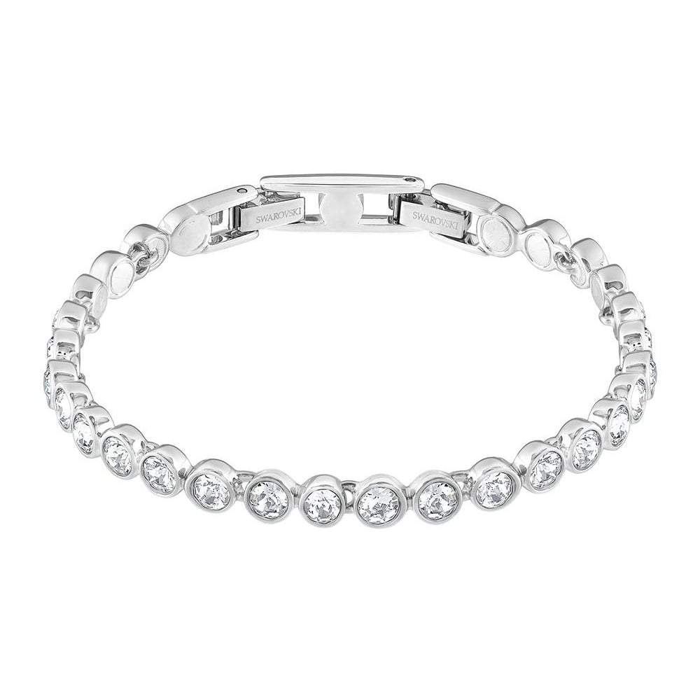 Swarovski Rhodium White Crystal Tennis Bracelet