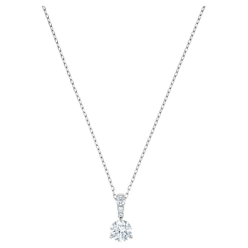 Swarovski Solitaire White Rhodium Plated Necklace