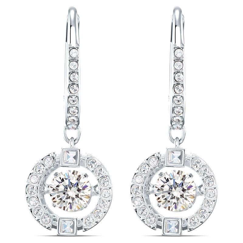 Swarovski Sparkling Dance Crystal White Rhodium Plated Earrings