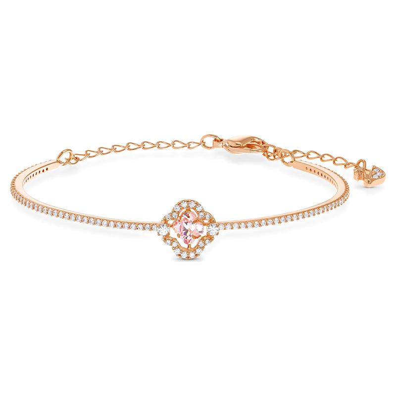 Swarovski Sparkling Dance Pink Rose Gold Tone Plated Bangle