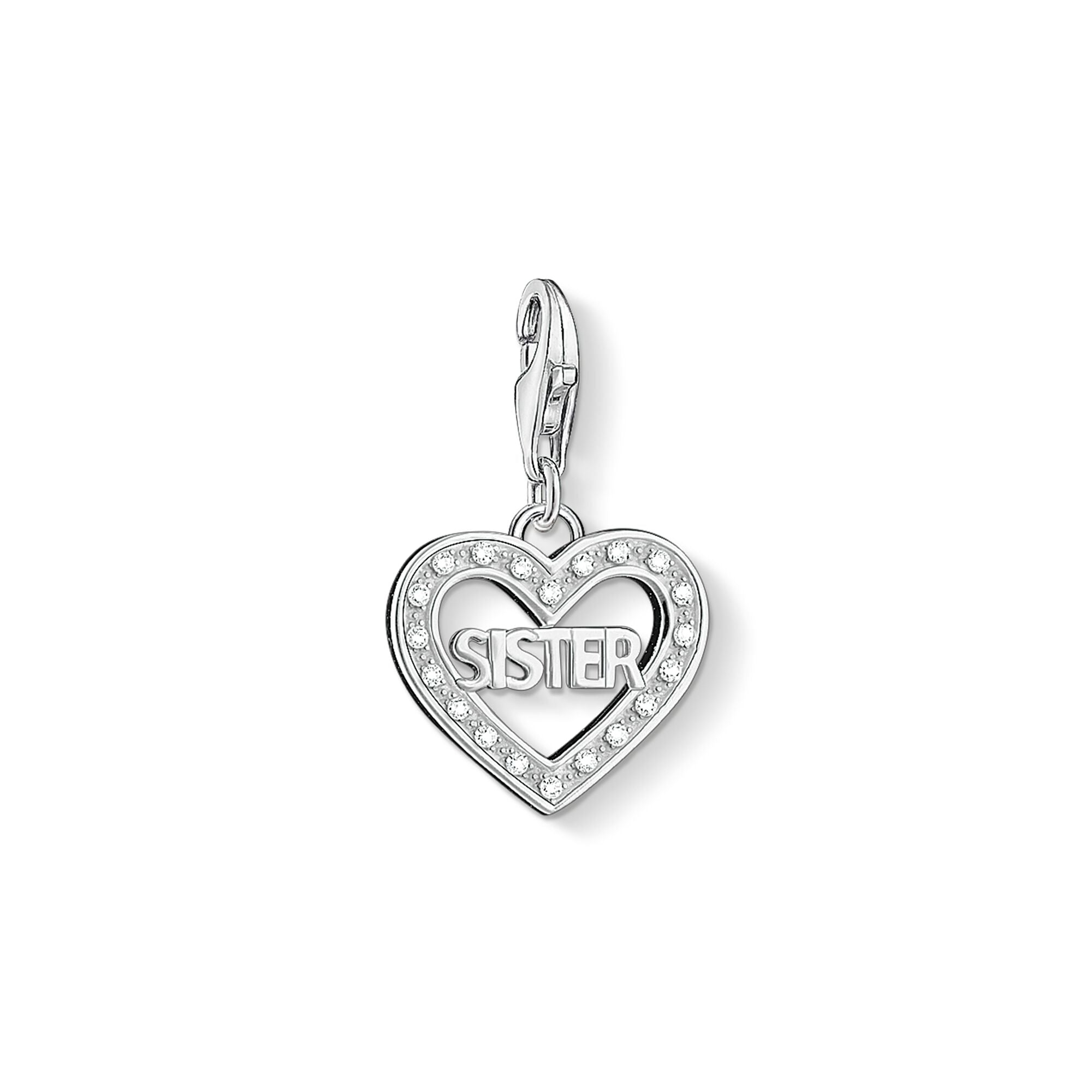 Thomas Sabo Charm Club Sterling Silver Cubic Zirconia Sister Charm